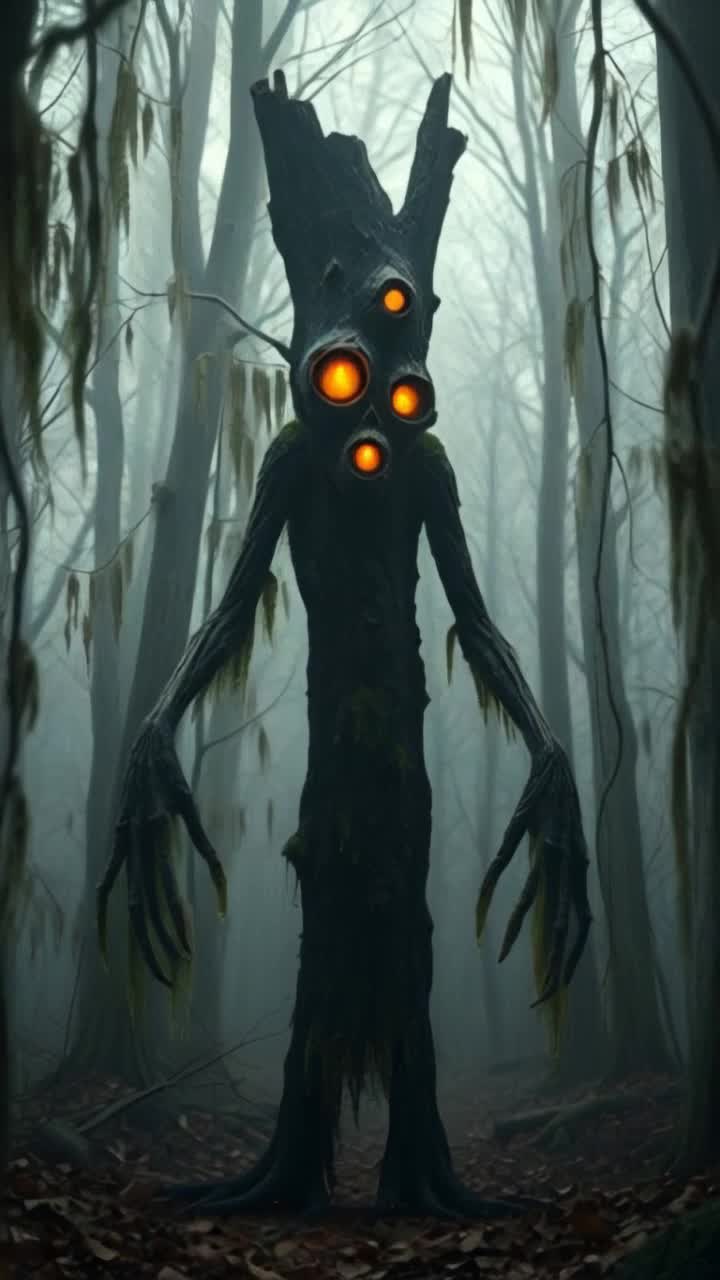 The Creaking, chasing the viewer,  reaching out branches try to grab viewer 