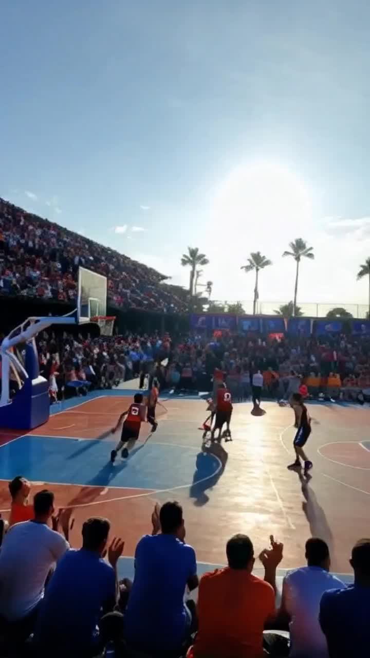 A video showing a basketball team winning the championship after training together at a team camp in Portugal. 