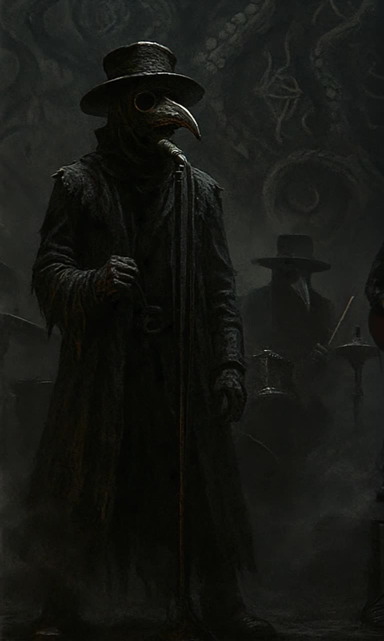 A dark gothic metal band plays an erroneous point truth of deception in melodic irony,
