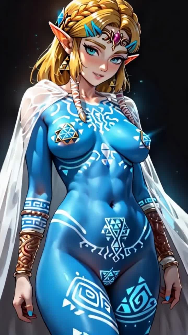 animate playfully bouncing jiggling and gyrating her hips rhythmically while bouncing and sexually caressing her chest 