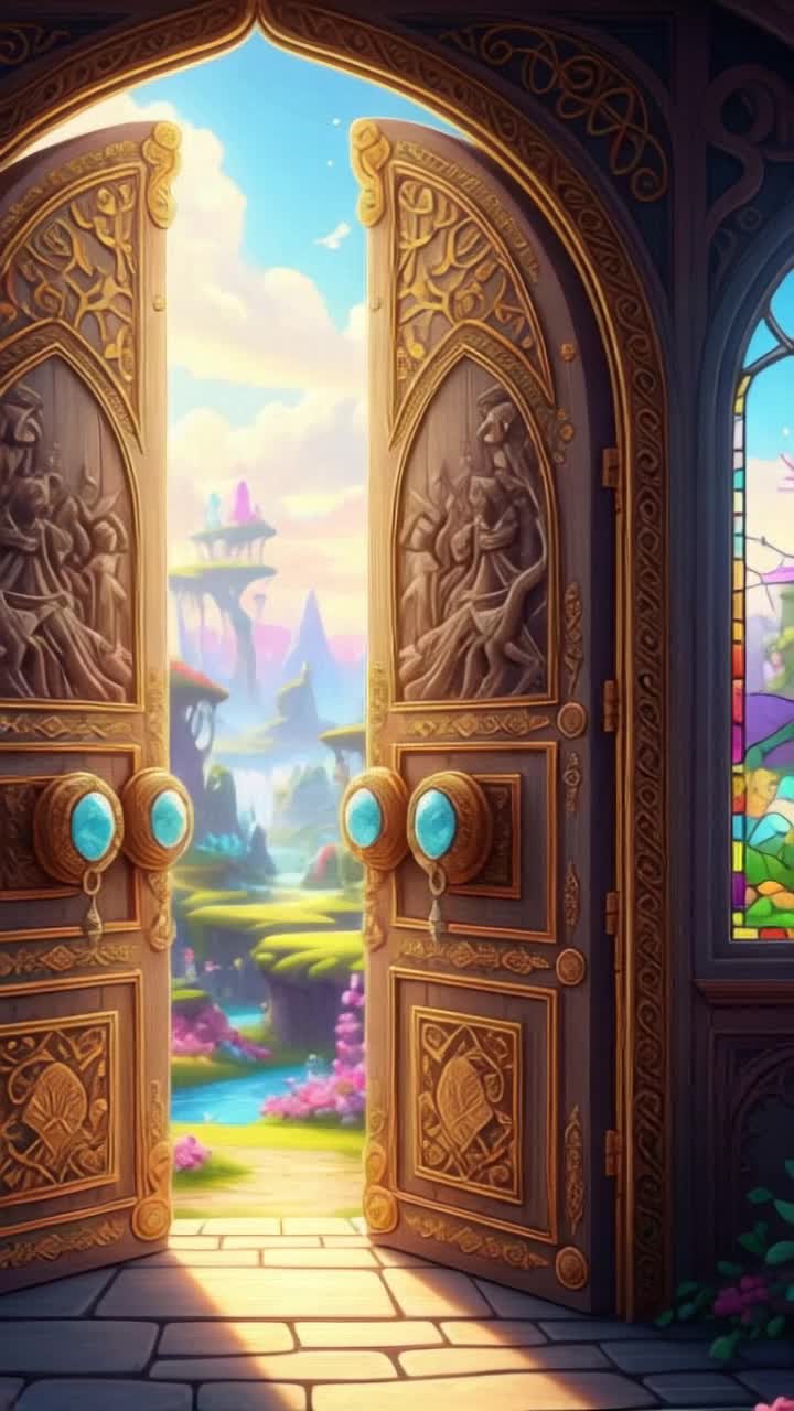 Intricately carved doors, spilling golden light and a scent of unknown blossoms, stood ajar With a mix of fear and wonder, I pushed them open to a breathtaking world that defied reality Vibrant, impossible flora, floating rock formations, and a crystalline river filled the vista Taking a deep breath, I stepped across the threshold, leaving the familiar world behind to venture into a land of marvels and untold adventures