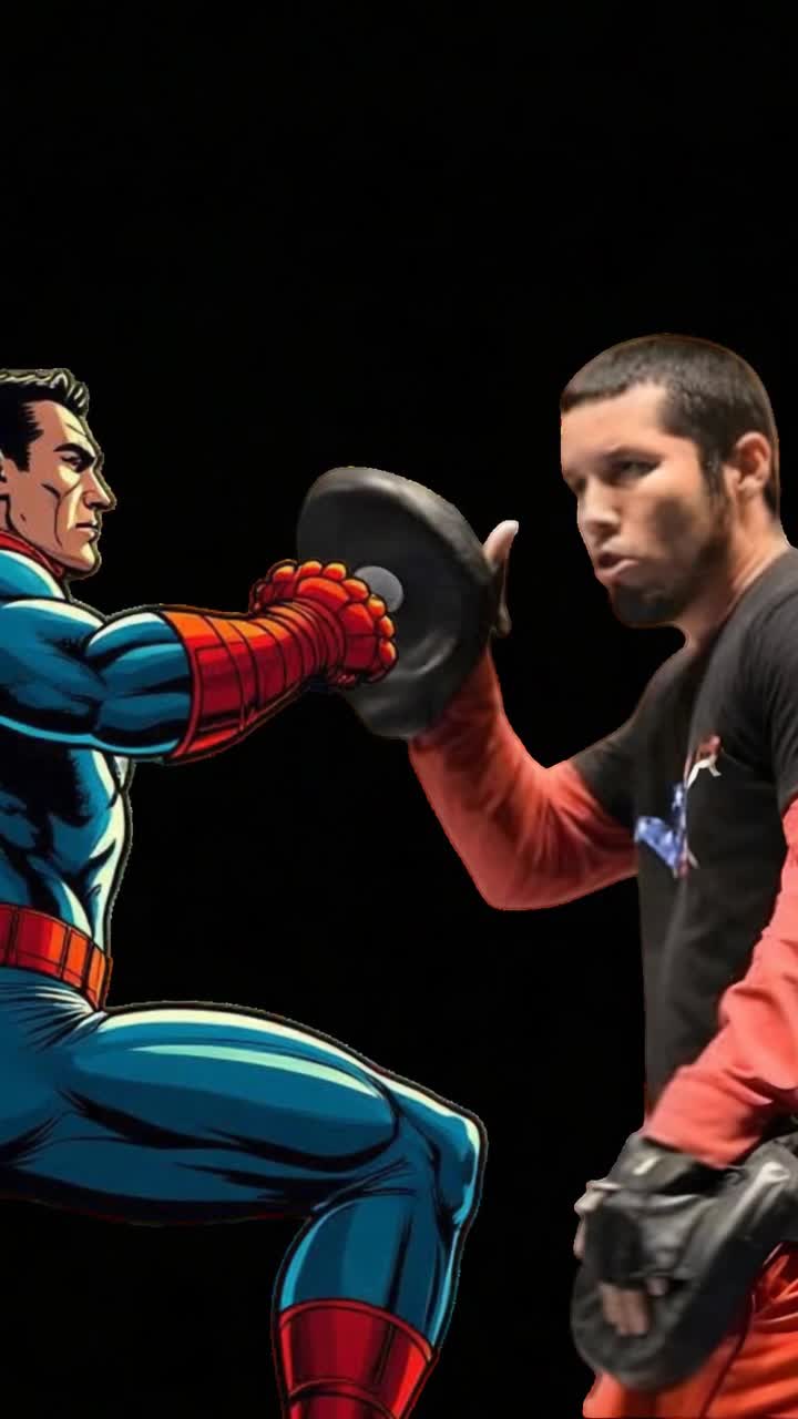 Fighter hits mitts then flashes to the big fight night of boxing