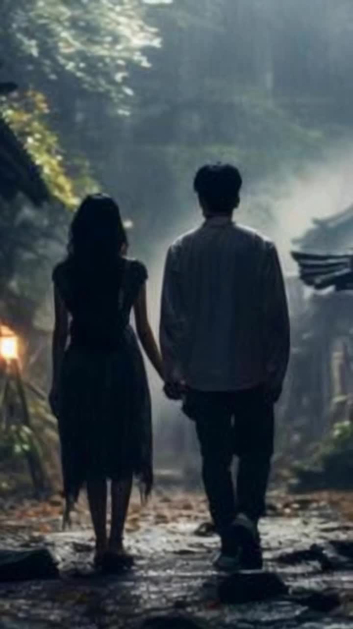 couple walking away
