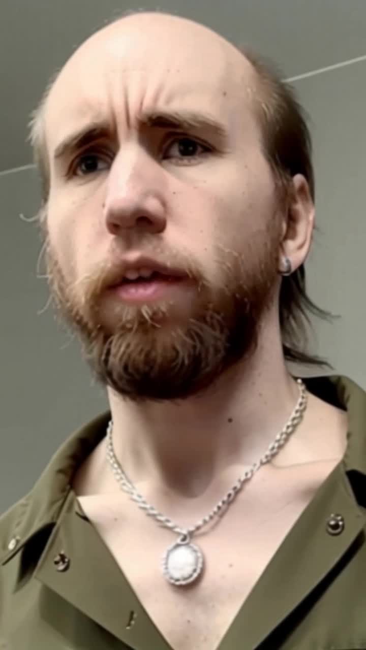 Cyraxx contemplating his new precious silver Cuban chain necklace,