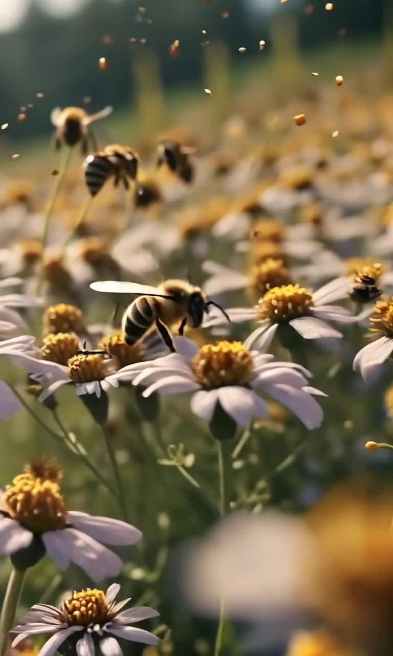 Bees perspective flying through a scene