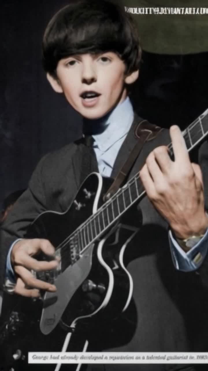 A 13 year old male guitarist gently fingerpicking with his right hand, his left hand on the frets on the neck as he gazes with a big smile on his face as he is playing the guitar in a church, the light streaming different colors through the stain glass window