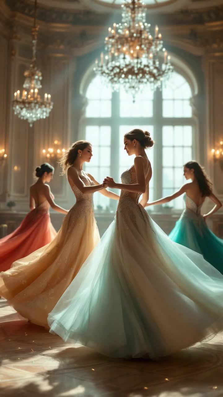 Stunningly beautiful females dancing