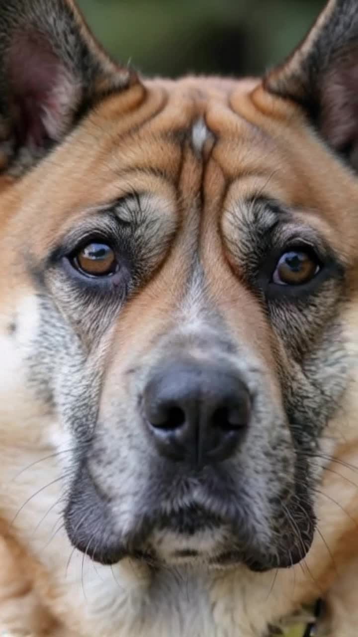 Closeup of a Sharpei dog Highly detailed, visually striking and emotionally resonant image, wrinkled face, eyes that look intently at you