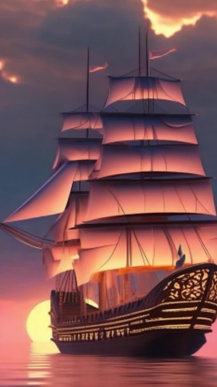 Majestic ship gliding smoothly into bustling port vibrant sails catching sun rays ancient fortress looming overhead a stunning blend of castle and palace adorned with stone gargoyles and ivycovered walls shimmering waves lapping against wooden docks sailors busily preparing for unloading vibrant market stalls nearby bursting with colorful fruits and crafts seagulls circling overhead calling out in a harmonious symphony fresh sea breeze carrying whispers of adventure and tales of distant lands