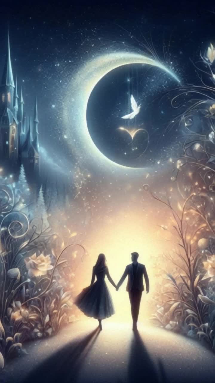 couple walking down path