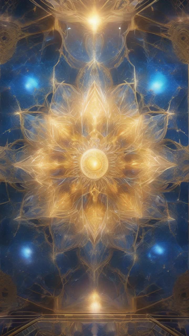 Majestic Metatron shimmering with ethereal light towering above surrounded by intricate geometric patterns emanating a divine aura gracefully descends enveloped in swirling celestial clouds transcending the ordinary realm stunning cosmic landscape illuminated by vibrant hues of blue and gold glistening stars twinkling in the vast darkness celestial energy pulsating radiantly creating a sense of wonder and awe majestic architecture of ancient wisdom reflected in the backdrop a harmonious blend of sacred geometry immaculate and breathtaking inviting viewers into a surreal experience of divine presence and infinite mystery
