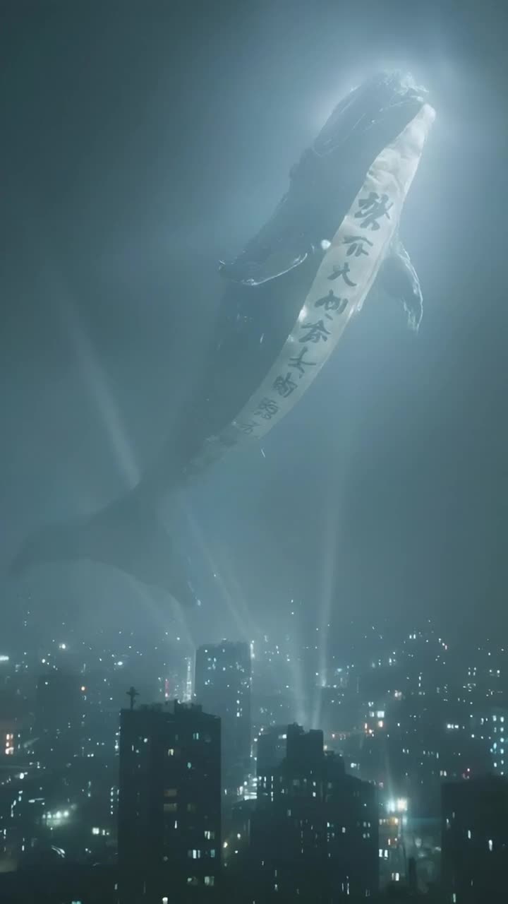 zoom toward the creature, make the creature move its body, like its tail and body