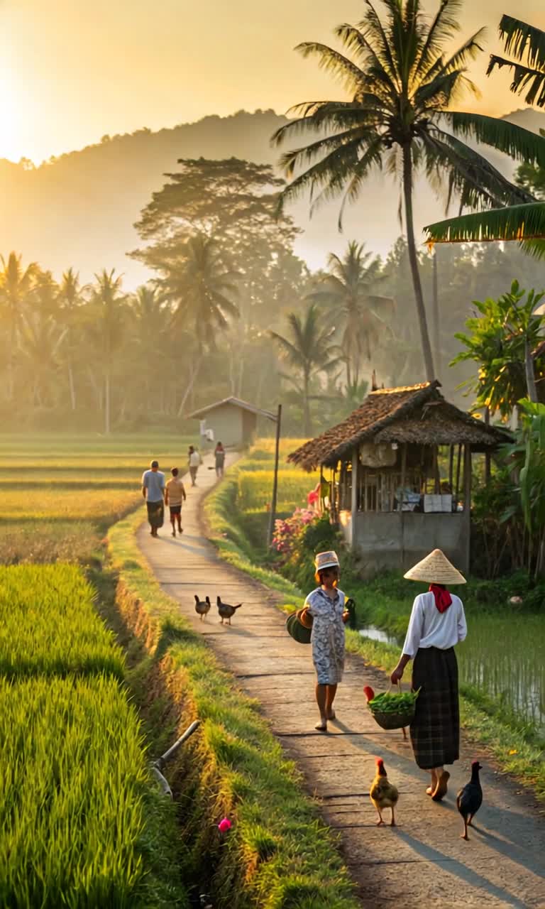 animals and people walking