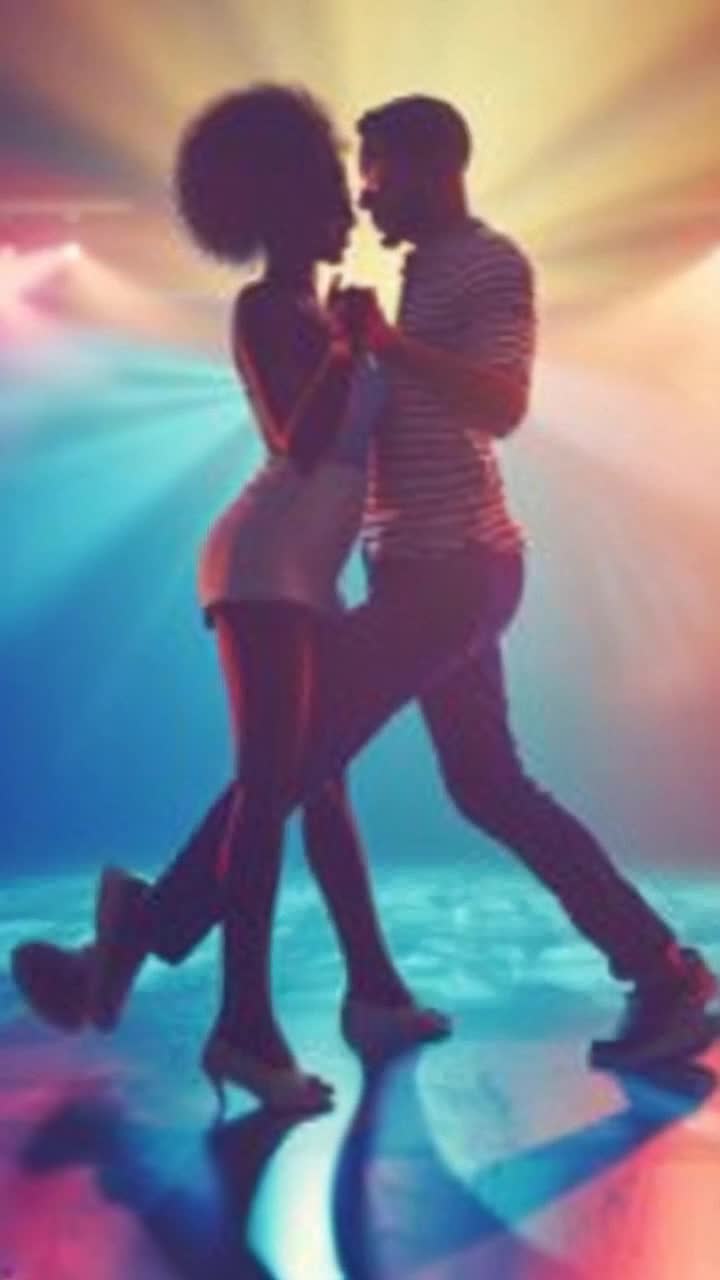disco skating couple