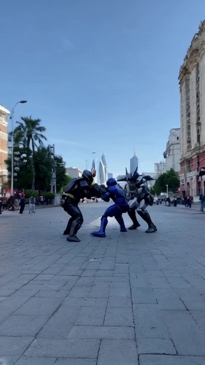Una pelea de Autobots y desepticons , en ciudad de Panam 