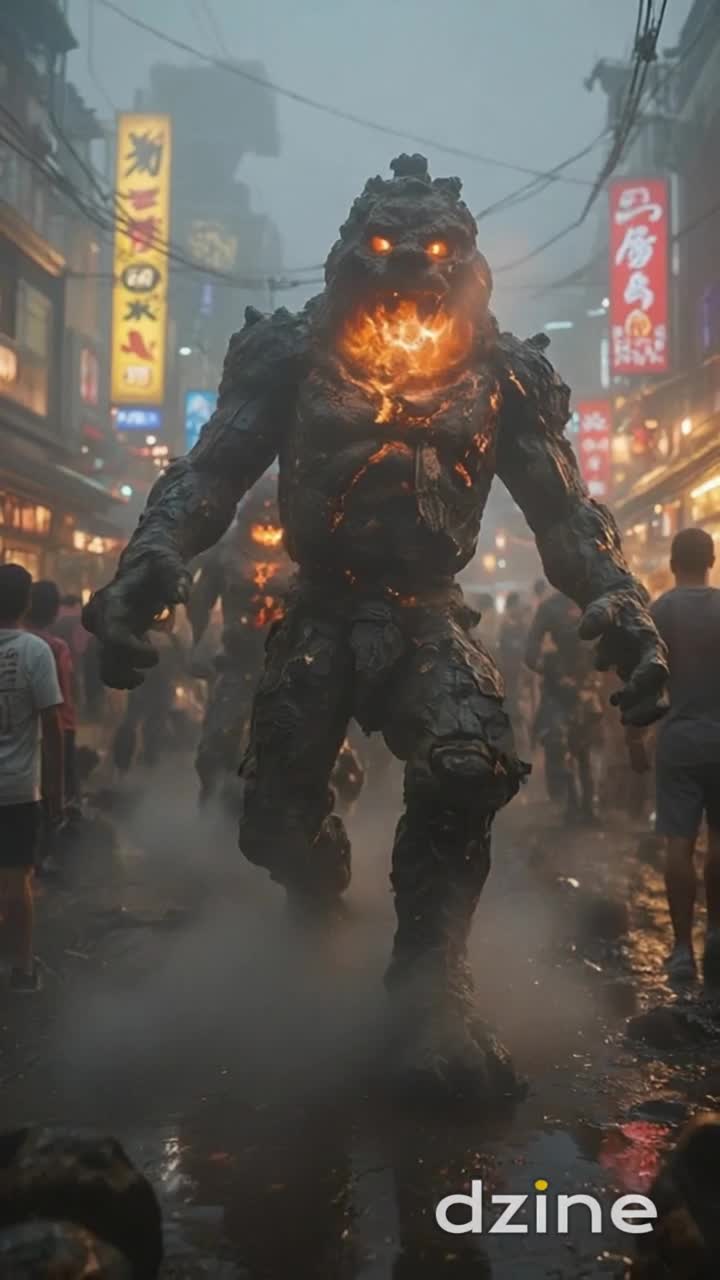 make the creature run towards the camera