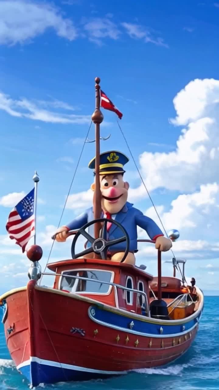 Steamboat Willie is on his boat preparing for a journey 