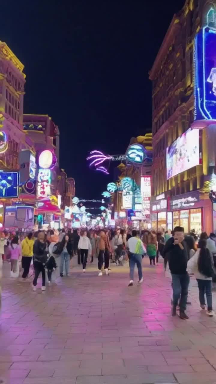 Cyberpunk futuristic future trippy TV store window display shopping television advertisement neon sign Bladerunner street city urban 