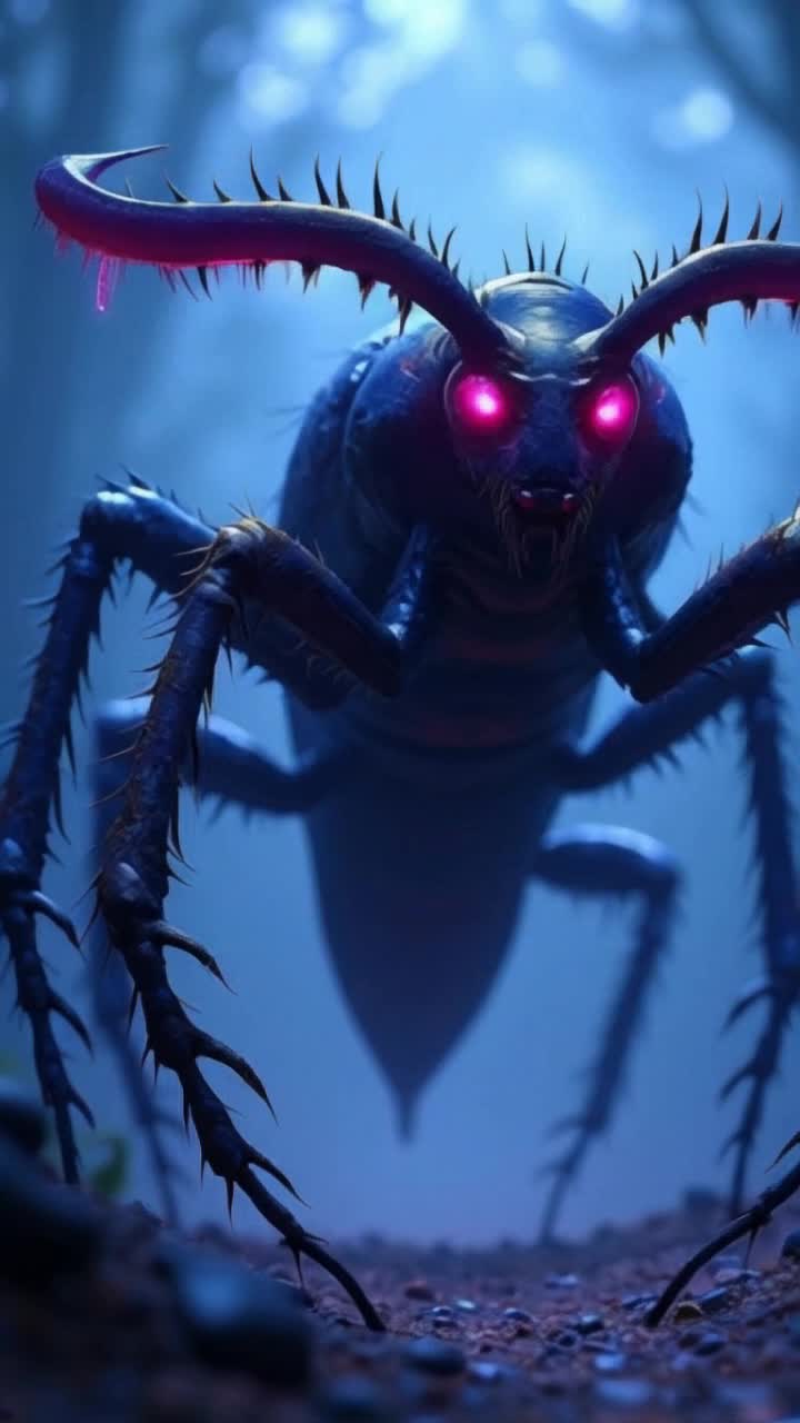 Bug catches human and eats it
