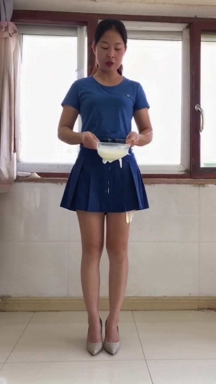 Grade school teacher has been teaching about Hungary and is oozing white liquid from underneath her miniskirt and now she cant stop it from oozing and its talking over her mind 