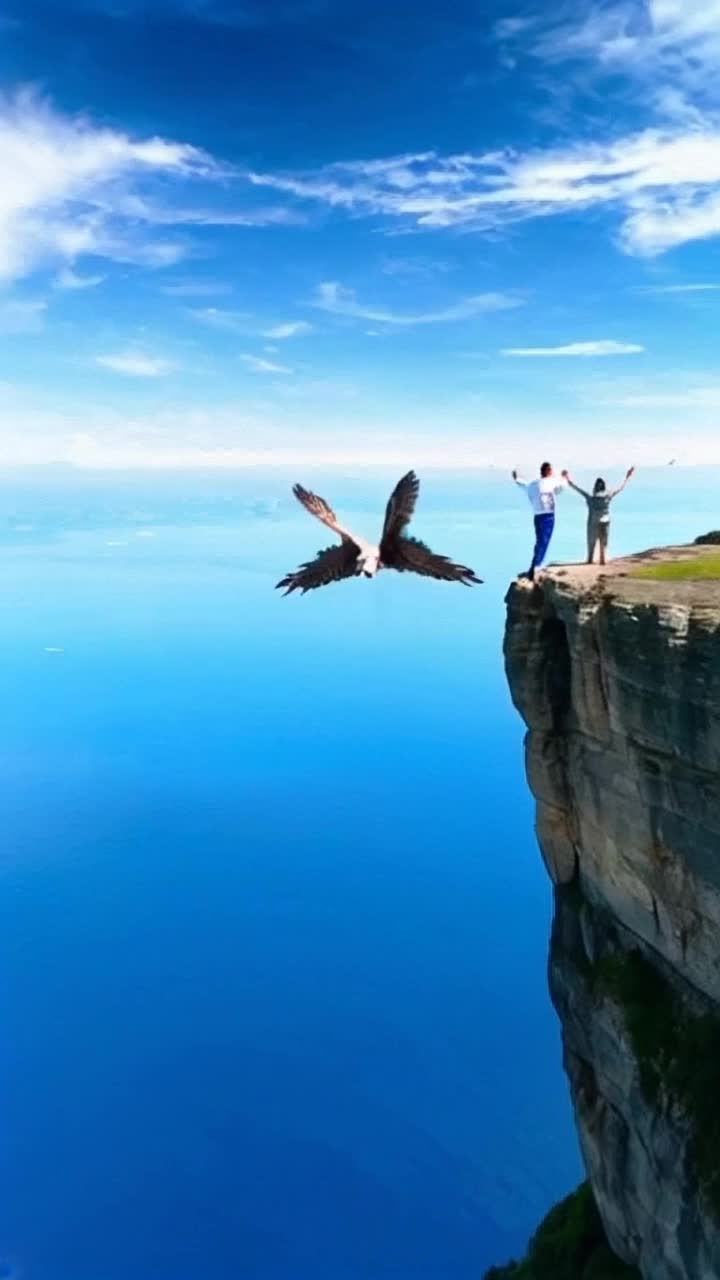 Unable to stop him, the seraphim glides through the air, desperately reaching for the man as he leaps off the cliff Cricket darts along the edge, frantically shouting warnings, but the wind consumes his voice in an instant With a heartpounding thud, the man plunges into the churning abyss below, leaving the seraphim and Cricket frozen in horror