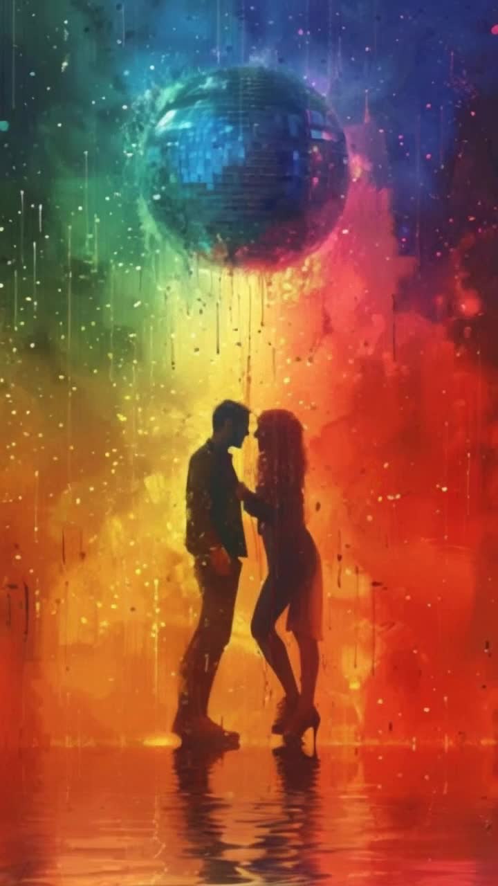 disco dancing couple