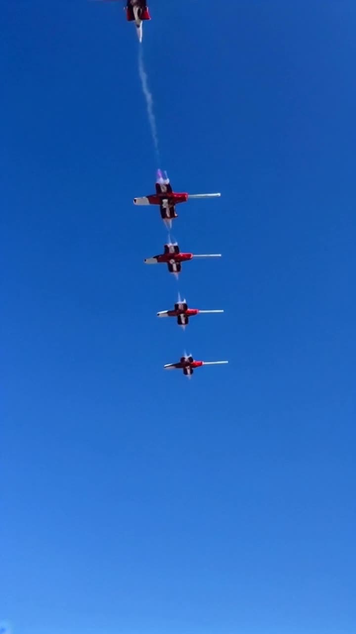 Robots with jet packs flying in formation rocket robotic drones rocketing 