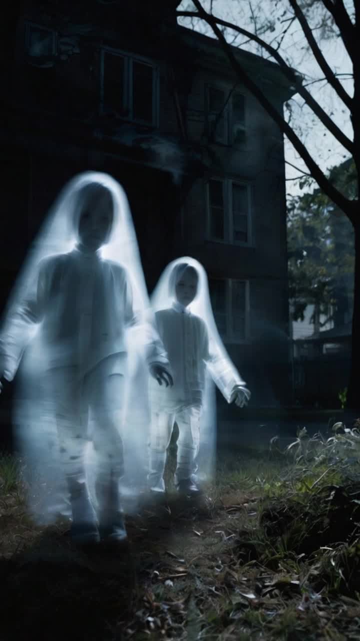 Ghostly outlines of children at play blur at the edge of perceptionhands extended, inviting, or warning Light seeps in like memorydim, fractured, and cold