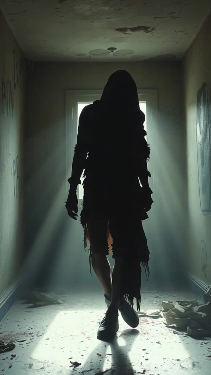 In haunted rooms where shadows grow floating as a ghastly and ominous presence 