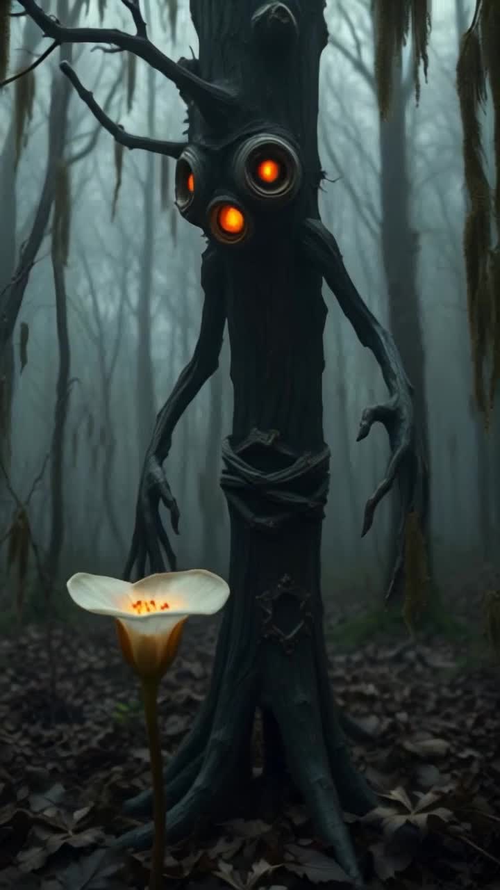 The Creaking, tree loves the eye blossom flower, dynamic mist, orbital 
