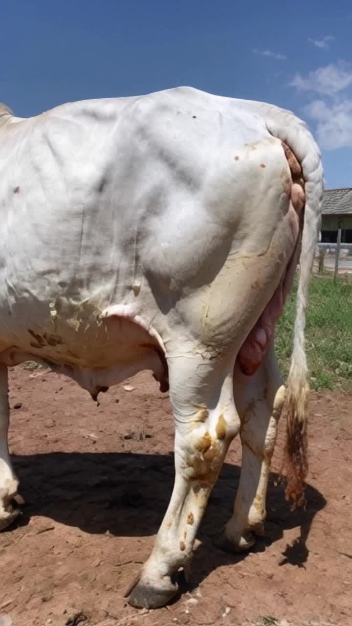 A white oily cow melting