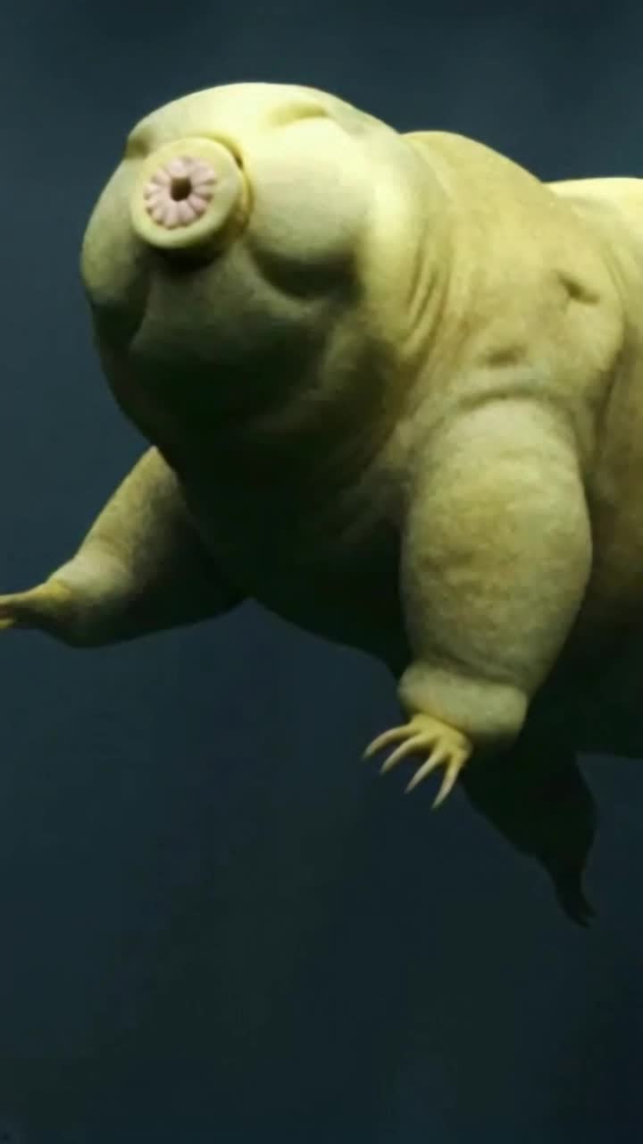 microscopic tardigrades swimming around