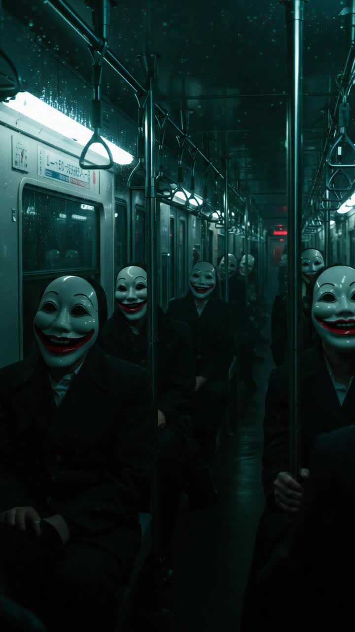 animate the picture like its on train, make the creature move their head right and left
