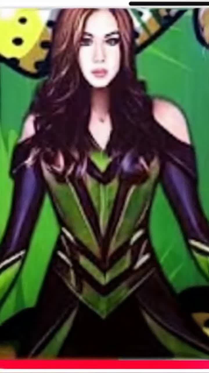 make her fight with laser beams and lights coming from her
