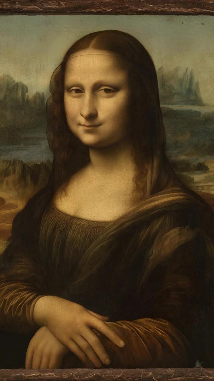 Mona lisa waving hello
