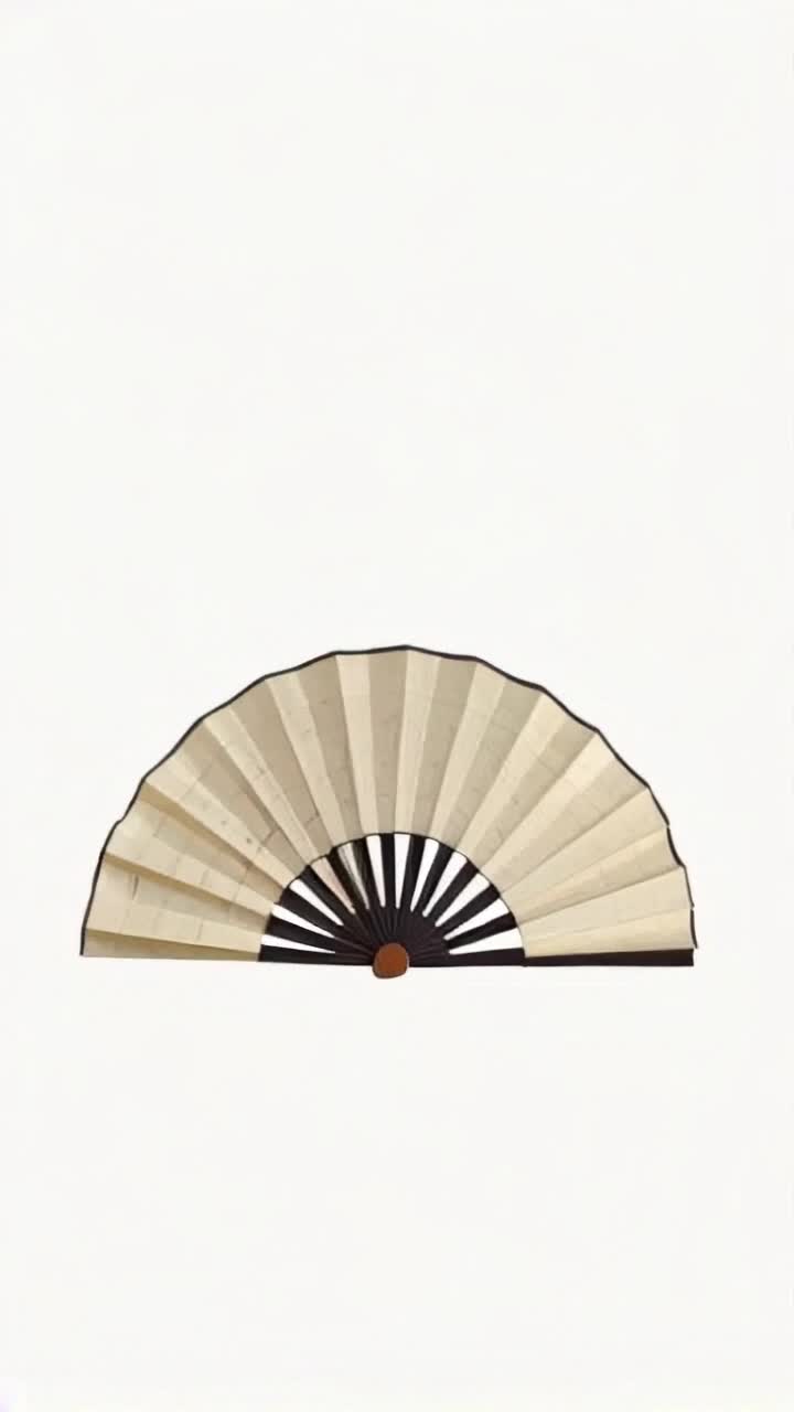 Cartoon Fold up paper fans opening and closing