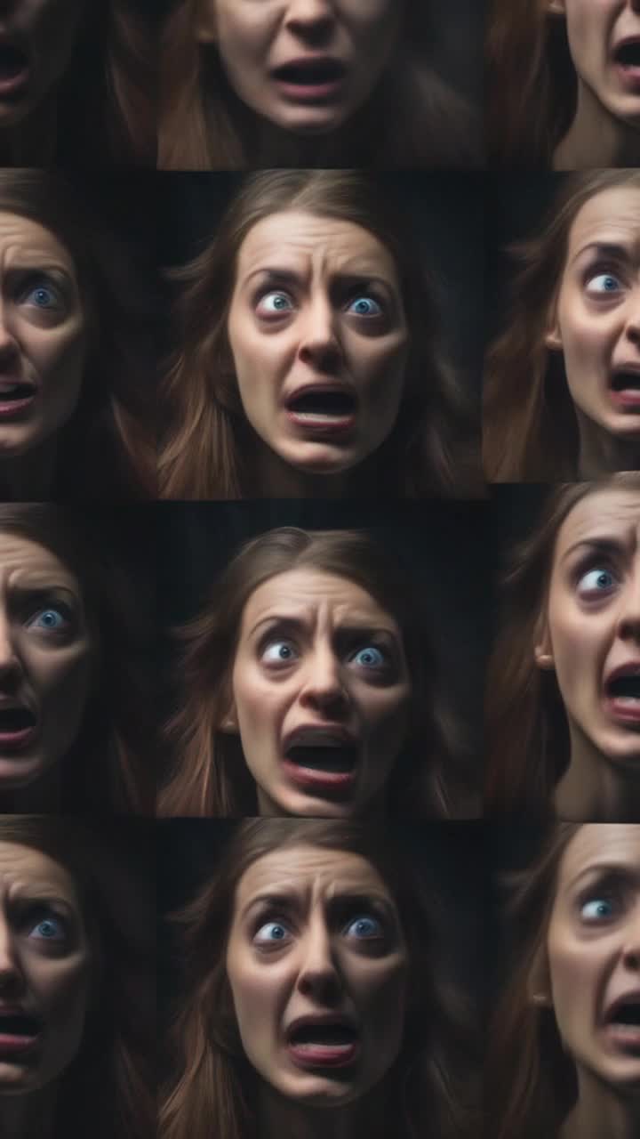 Persons head spinning on their neck multiple times like a bad horror movie scarry movie takes