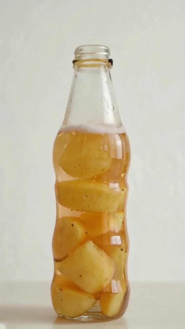 Salty bottle of potato flavored soda dancing and singing, 