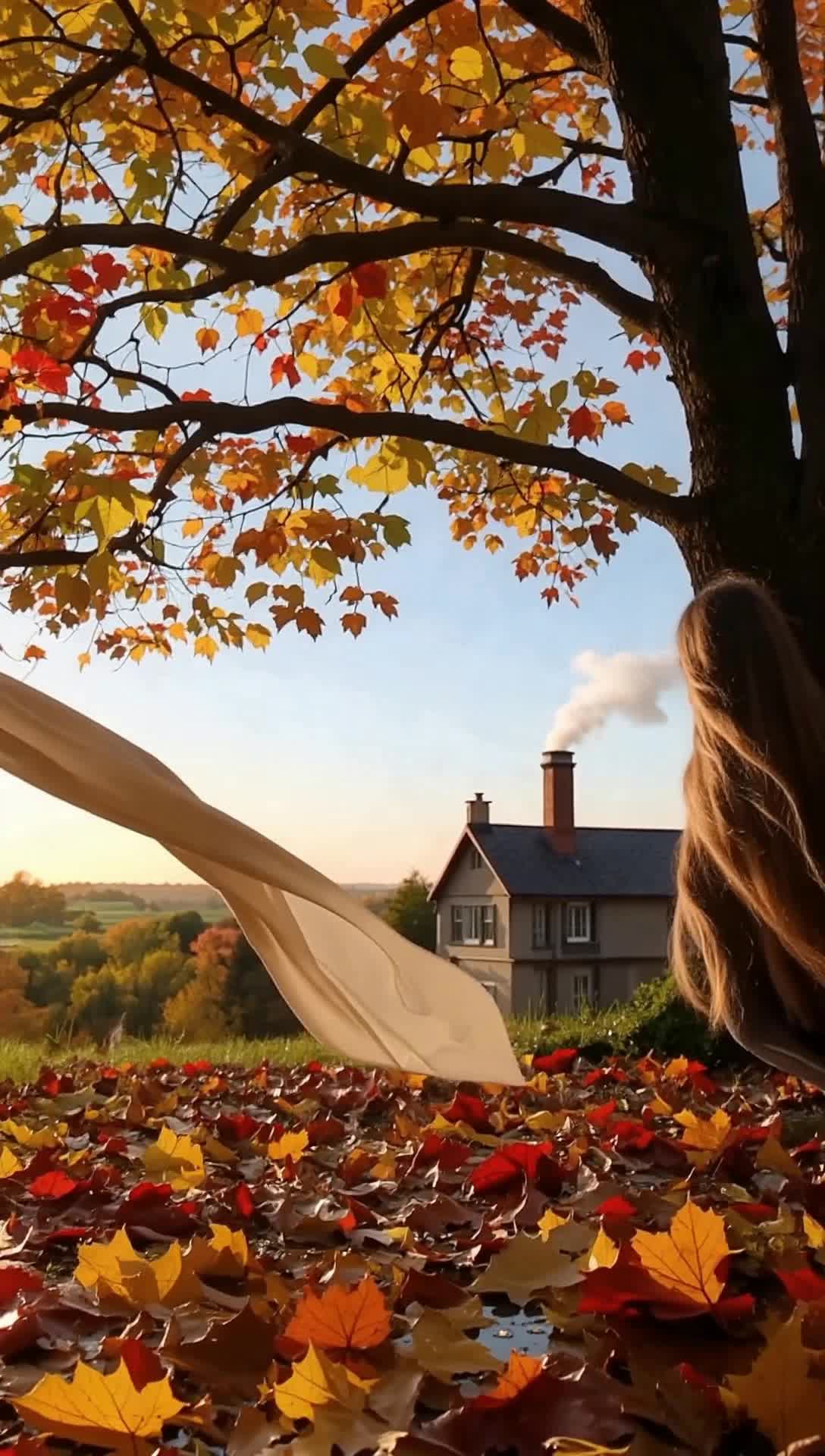 SCENE Autumn Drift  Extended CutCAMERA begins with a slow crane down from the canopy  sunlight bleeding through amber leaves Transitions into a smooth forward dolly, the ground littered with reds and golds Occasional macro cutaways of dew clinging to the edges of fallen leaves Subtle focus pulls between near branches and far horizon  MOVEMENT the camera glides as if carried by the wind Gentle sway, weightless transitions from side to side Small dust particles and drifting leaves shimmer through shallow depth of field The air feels thick, textured  every motion has a sound  LIGHTING soft, diffused sunlight spilling through the trees Goldenhour hue saturating the frame Occasional flickers where light breaks through moving branches Shadows stretch long across the path, carrying a faint cool tone beneath the warmth  MOOD meditative nostalgia The kind that hits right before winter  quiet, tender, final Everything is beautiful because its about to end  TEXTURE leaves fold underfoot, breath visible with every exhale The breeze lifts the edge of a scarf, hair catches the light In the distance, faint smoke from a chimney curls upward The world hums low  not silence, but calm surrender  SFX distant crows, a gentle rustle, muted footsteps, occasional breeze sighing through branches Each sound layered to form a soft natural rhythm  FOCUS a single red leaf detaches and drifts into frame It turns midair, light rippling across its surface The camera tracks it downward until it lands on a wet cobblestone and the reflection of the sky ripples softly  COLOR PALETTE burnt sienna, honey gold, deep maroon, moss green, and faint slate blue in shadow Natural contrast cinematic film grain gives slight tactile feel  ATMOSPHERE contemplative, dreamlike realism The air looks alive  every shimmer, every glint, every fleck of dust rendered with dimensional precision  SUITED FOR   Veo 3  cinematic narrative realism with natural lens flares and bokeh trails   Kling  loopready motion segments emphasizing wind and texture transitions   Sora 2  hyperreal depth mapping, soft light simulation, high dynamic color range   Twisty AI  painterly morphs, layered surreal transitions, slight dreamwarp of perspective for emotional resonance  ENDING SHOT slow fadeout on the leaf resting against the stone, its veins illuminated by the last trace of sun  a visual exhale before dusk settles