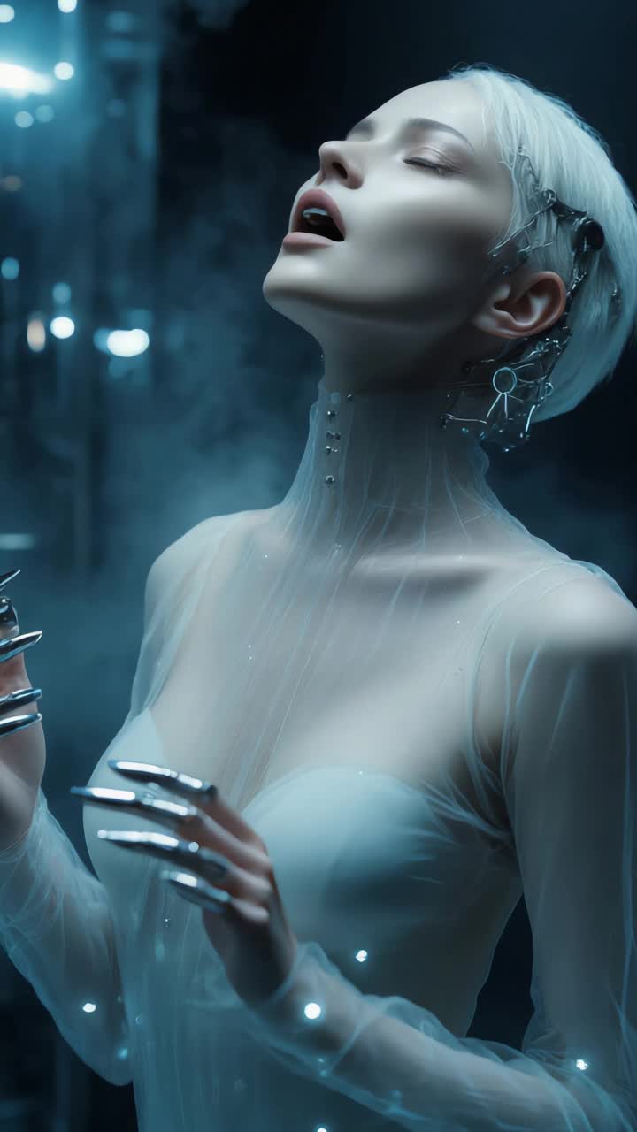 She glances down, sadly, in hallow emptiness, a single tear drop, in a silent cry, her existence no more than an algorithm of calculations and logical computing stream lining vessels in space light years away in a predictive phenomenon,