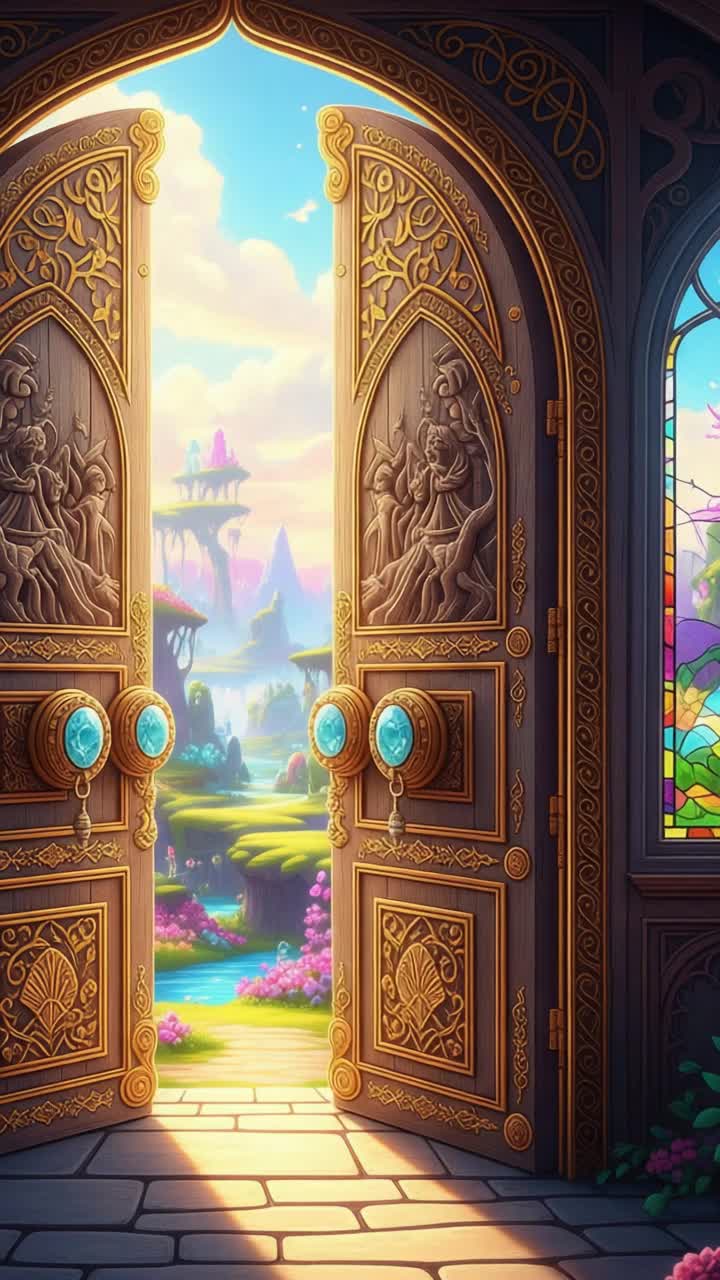 Intricately carved doors, spilling golden light and a scent of unknown blossoms, stood ajar With a mix of fear and wonder, I pushed them open to a breathtaking world that defied reality Vibrant, impossible flora, floating rock formations, and a crystalline river filled the vista Taking a deep breath, I stepped across the threshold, leaving the familiar world behind to venture into a land of marvels and untold adventures