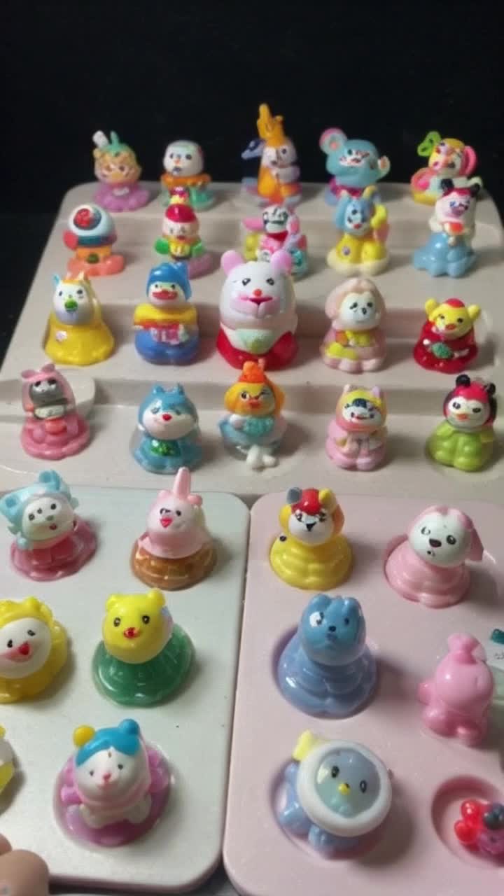 Cute plastic nostalgia toys retro vintage colorful rubber Sanrio character figures figurines playthings playset