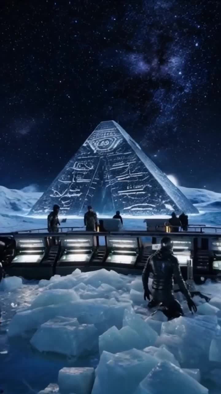 Realistic joint reptilian human Antarctic base, Researching ancient alien pyramids ancient alien technologies 
