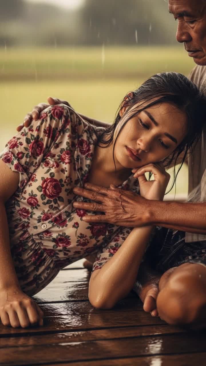 massaging during heavy rain