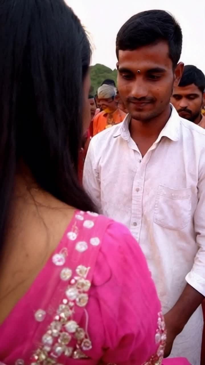 An old time village in Karnataka of India where the groom is getting married