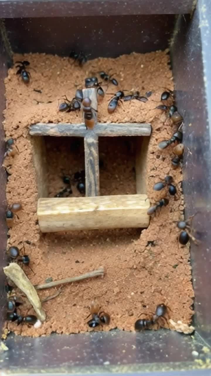 Ants wear their Saturday best clothes for religious service in the ant sand pile nest chapel