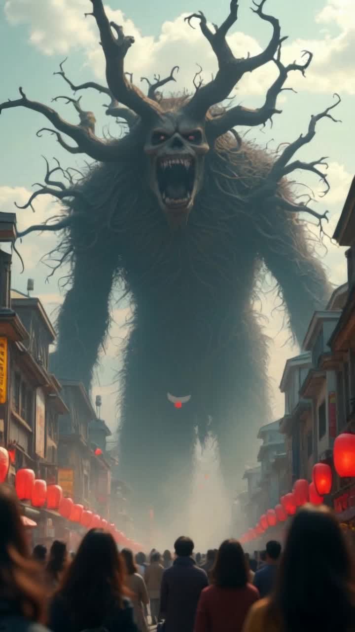 move the creature, while people running from it