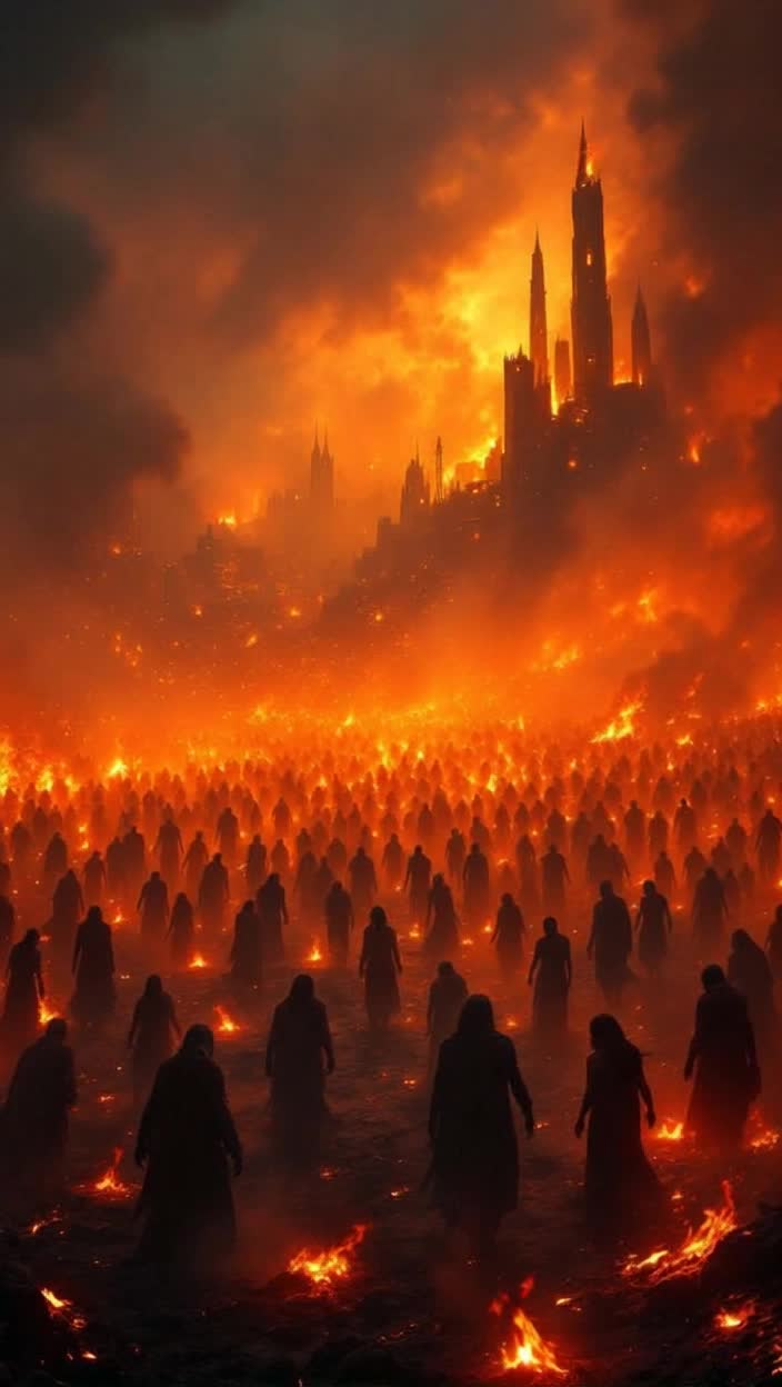 Millions of people burning in an endless Hell