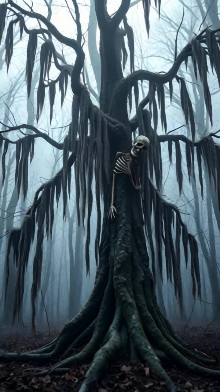 Undead trees are watching, their limbs like twisted spies 