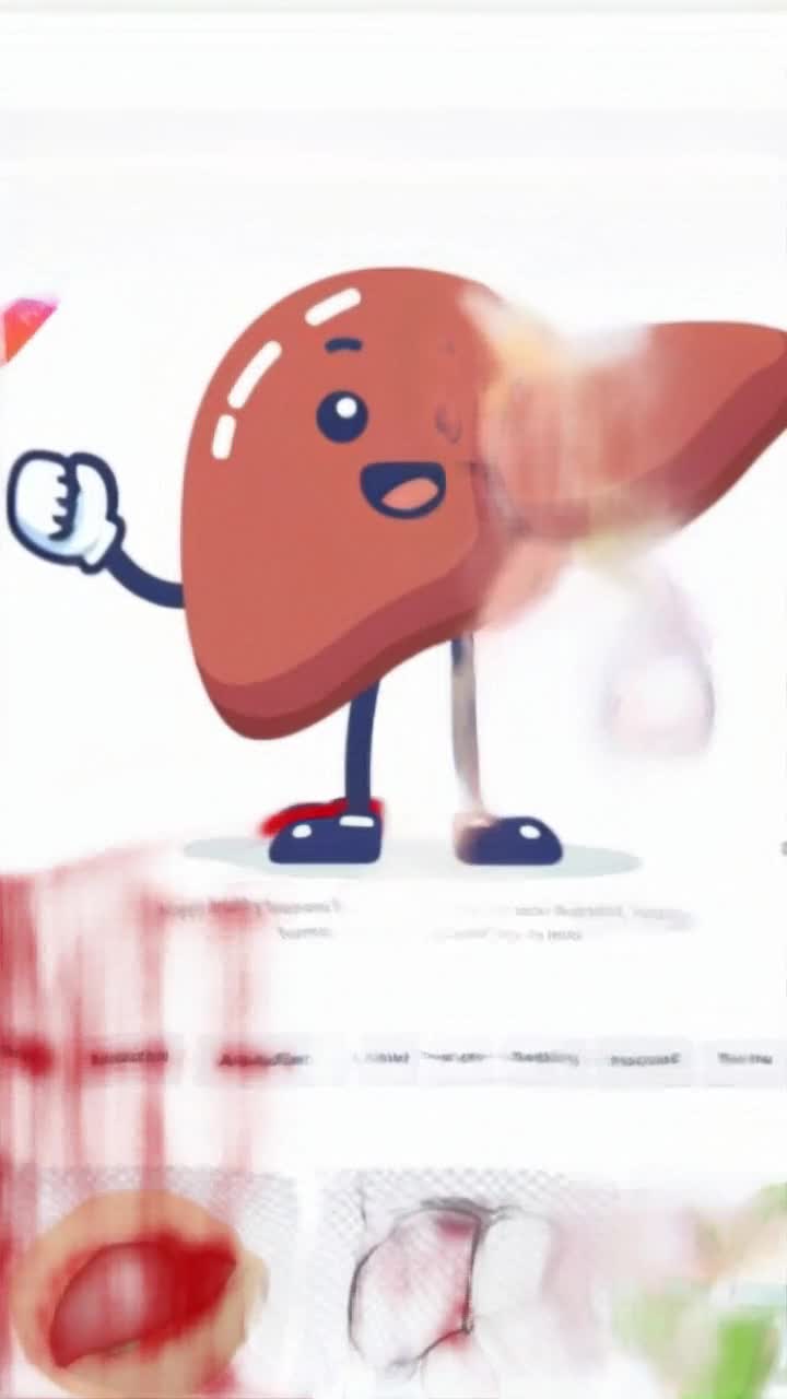the character is a cartoon human organ with a somewhat bulbous asymmetrical shape and legs and arms and a face, create a 5 second video of the character standing next to a flowing red river, which represents the bloodstream, show him holding a small bag of sugar and pouring the sugar into the red bloodstraand using his two gloved hands to pour a bag of white sugar into the bloodstream, the organ should be looking at the camera while pouring the sugar into the red bloodstream,